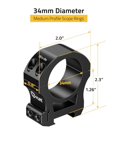 Image of CVLIFE Precision Scope Rings Mount - Compatible with Picatinny Rails and More - 2 Pieces