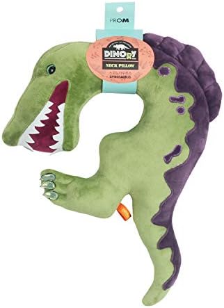 Helloprom Neck Pillow for Traveling (Dinosaur Spinosaurus) - Airplane & Road Trip Essentials - Neck, Chin Support - 100% Polyester Filling, a Cuddly Plush-Like Neck Pillows Companion