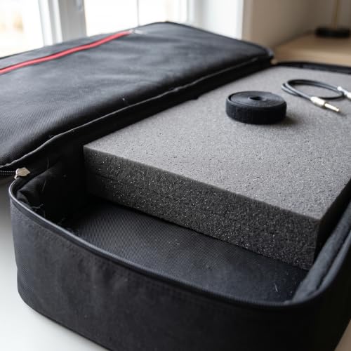 Funda para electrónico 61 teclado con asa y correa negra 3