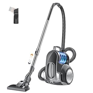 Beutelloser Staubsauger 1200W starke Saugleistung, ompakt Leicht Bodenstaubsauger ohne Beutel, eiser <70dB, , L Staubbehälter, odendüse für Hartböden Teppiche, aschbarer HEPA-Filter, langes Kabel