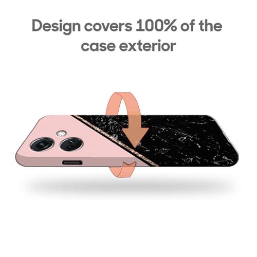 Image of COLORflow Back Cover Compatible with OnePlus Nord CE 3 5G | Beautiful Black Pink Marble | Designer Printed Hard CASE Bumper Back Cover Compatible with OnePlus Nord CE 3 5G
