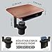 360° Rotating Wood Car Tray & Desk for Laptop - Steering Wheel Cup Holder Table, Car Accessories for Women & Men, Compatible with Tesla Model Y/3/S, Ford F150/Explorer/Maverick & Most Vehicles