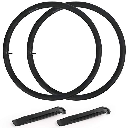 29インチ自転車チューブ2パック29x1.75 29x1.95 29x2.125 29x2.40公道/マウンテンバイク内スノーレーダーバルブ(ワ-ン)巻くく+ナイロン製プラスチックタイヤレバー2本