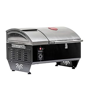 USSC Grills USG295SS Stainless Steel Portable Tabletop Wood Pellet Grill,silver,black