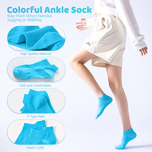 20 Pairs Ankle Socks for Women,No Show Cotton Womens Socks,Size 9-113