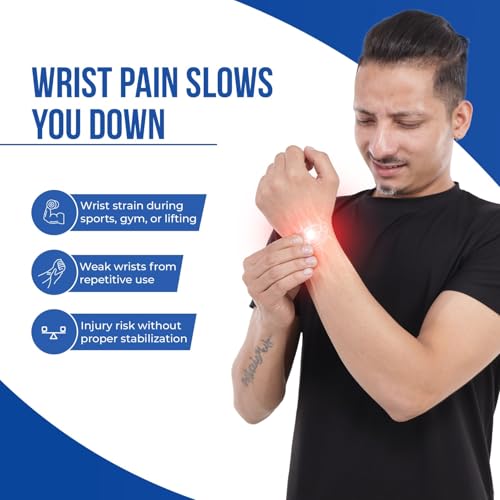 Image of Leeford Wrist Wrap for Men & Women, Universal Size | Adjustable Neoprene, Sports Wrist Support Band, Pain Relief Compression, Boxing, Deadlift & Gym Workout