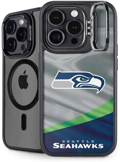 Skinit Kickstand Phone Case Compatible with iPhone 14 Pro Max - Officially Licensed NFL Seattle Seahawks Tropical Print Design