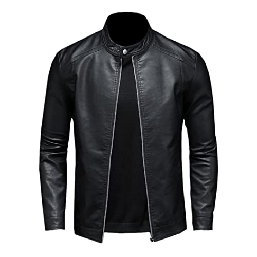 Manteaux hommes en cuir PU ajustés pour ne plus craindre le vent - 2