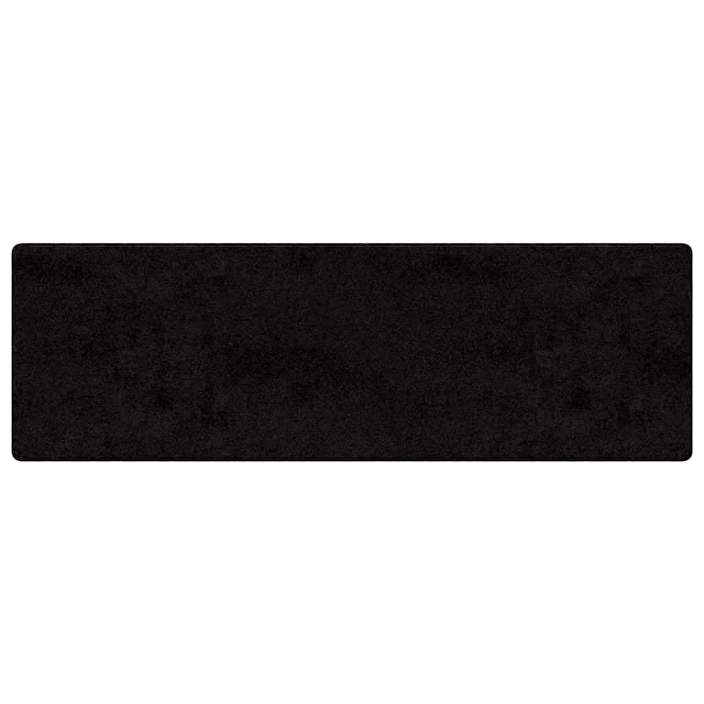 Tapis de couloir noir 80x200 design moderne tufté pour animaux