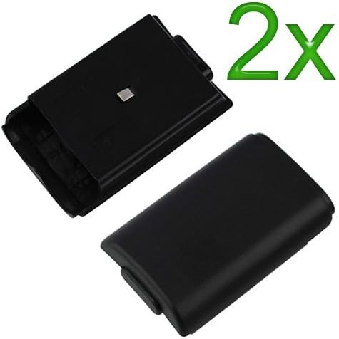 Hisurprise 2x Black Battery Cover for Microsoft Xbox 360