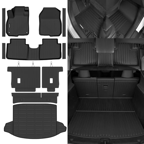 Naibeve Floor Mats for 2017-2022 Honda CR-V - All Weather Custom Fit for Honda CRV Floor Mats & Trunk Mat & Backrest & Door Sill Guards Mats Interior Accessories