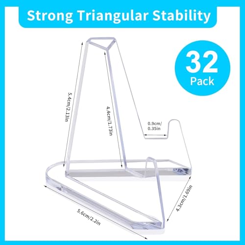 Image of vivinin 32Packs Card Display Stand, Card Stand, Card Stands for Sports Cards, Trading Card Stand, Acrylic Material, 2.2 Inch Tall