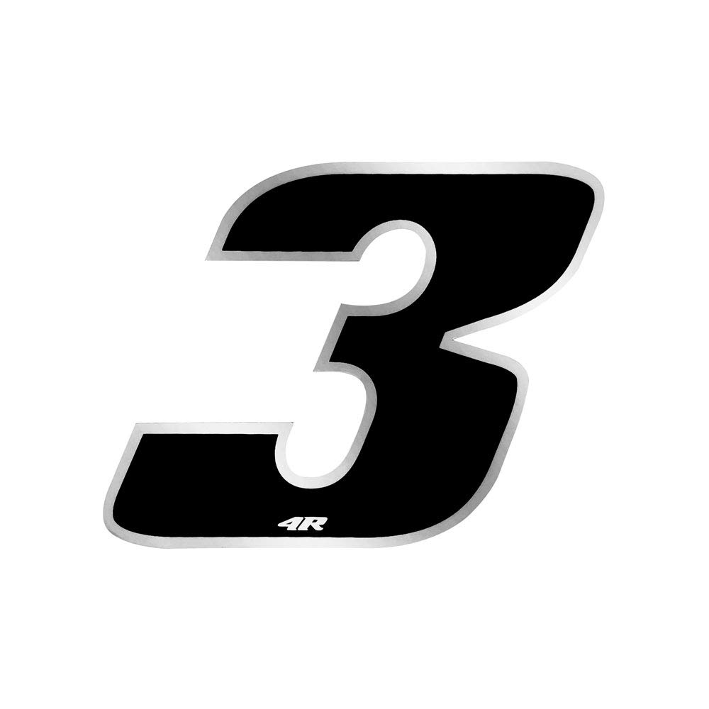 4R Quattroerre.it Racing Number 3 Anodized Small, Black