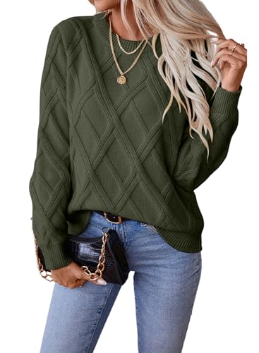 SHEWIN Fall Tops for Women 2025 Crewneck Sweaters for Women