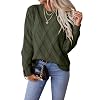 SHEWIN Womens Sweaters Crewneck Cable Knit Sweater Long Sleeve Fall Tops for Women 2025