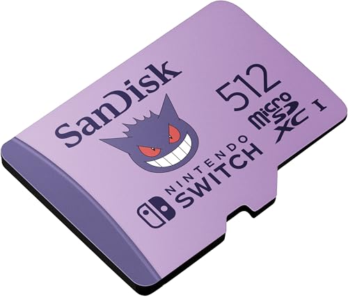 SanDisk 512GB Pokémon Gengar microSDXC Card Licensed for Nintendo-Switch - Made for Nintendo-Switch 1, OLED, and Lite - SDSQXAO-512G-GN6ZK by SanDisk - Image 3