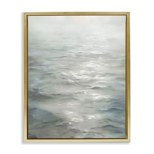 Stupell Industries 'Shallow Reflections on Sea'| Floating Frame Canvas Art