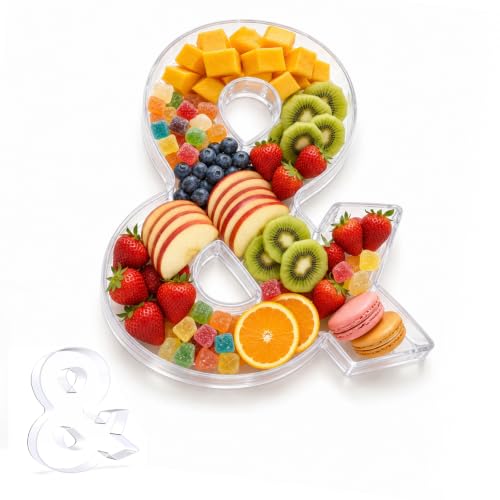 Image of Pooqla 10 inch Acrylic Letter Charcuterie Tray Birthday Party Fillable Box &