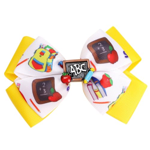 Toddler Girls Back to School Dress - Apple, Pencil, Crayon, Schoolbag, Letter Print Ruffle Dresses4