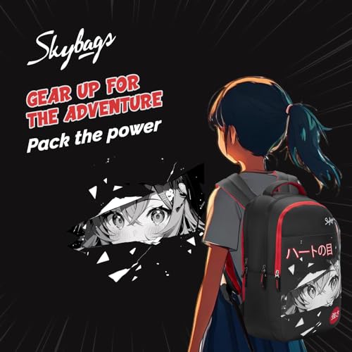 Image of Skybags Kyro 01 Samurai 28 Liters Premium Polyester Fabric School Backpack for Kids with Multiple Compartments and Adjustable Strap - Boys & Girls