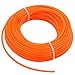 Zeqeey 2,4 mm x 15 m nylonowa żyłka do koszenia trawy, okrągła, żyłka, kolor pomarańczowy