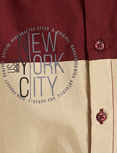 Image of Amazon Brand - Jam & Honey Boy's Regular Fit Shirt (JH-BST-SH-35 Beige 8 9 Years)