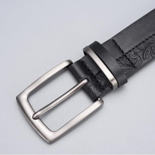 Classic Leather Belts Fashion Embossed Design Handmade Adjustable Prong Buckle Business Leisure Style Belt3