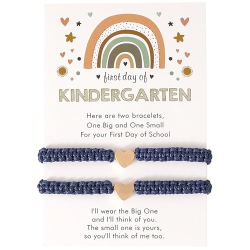 First Day of Kindergarten Bracelets,First Day of School Bracelets for Mom and Me,Back to School Jewelry Accessories