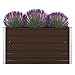 Produktbild vidaXL Hochbeet Gartenbeet Gemüsebeet Pflanzbeet Pflanzkasten Blumenbeet Blumenkasten Frühbeet Garten 100x100x45cm Verzinkter Stahl Braun