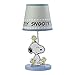 Bedtime Originals Peanuts Forever Snoopy Lamp with Shade & Bulb, Blue/Gray