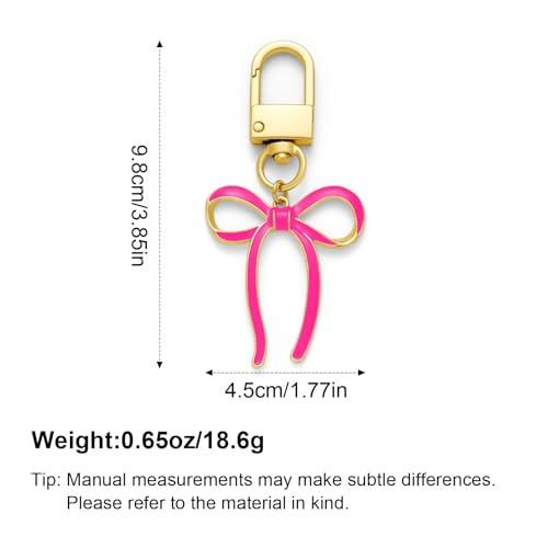Image of Black Bow Keychains For Women Cute Bow Keyrings Charms Handbag Car Key Chain Accessories