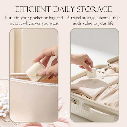 Auxiliaryn/Limitforit/Paceager Mini Travel Jewelry Bag, Mini Jewelry Travel Bag, Foldable Multifunctional Travel Jewelrys Pouch With Buckle, for Earrings, Rings, Necklaces (3PCS-A)4