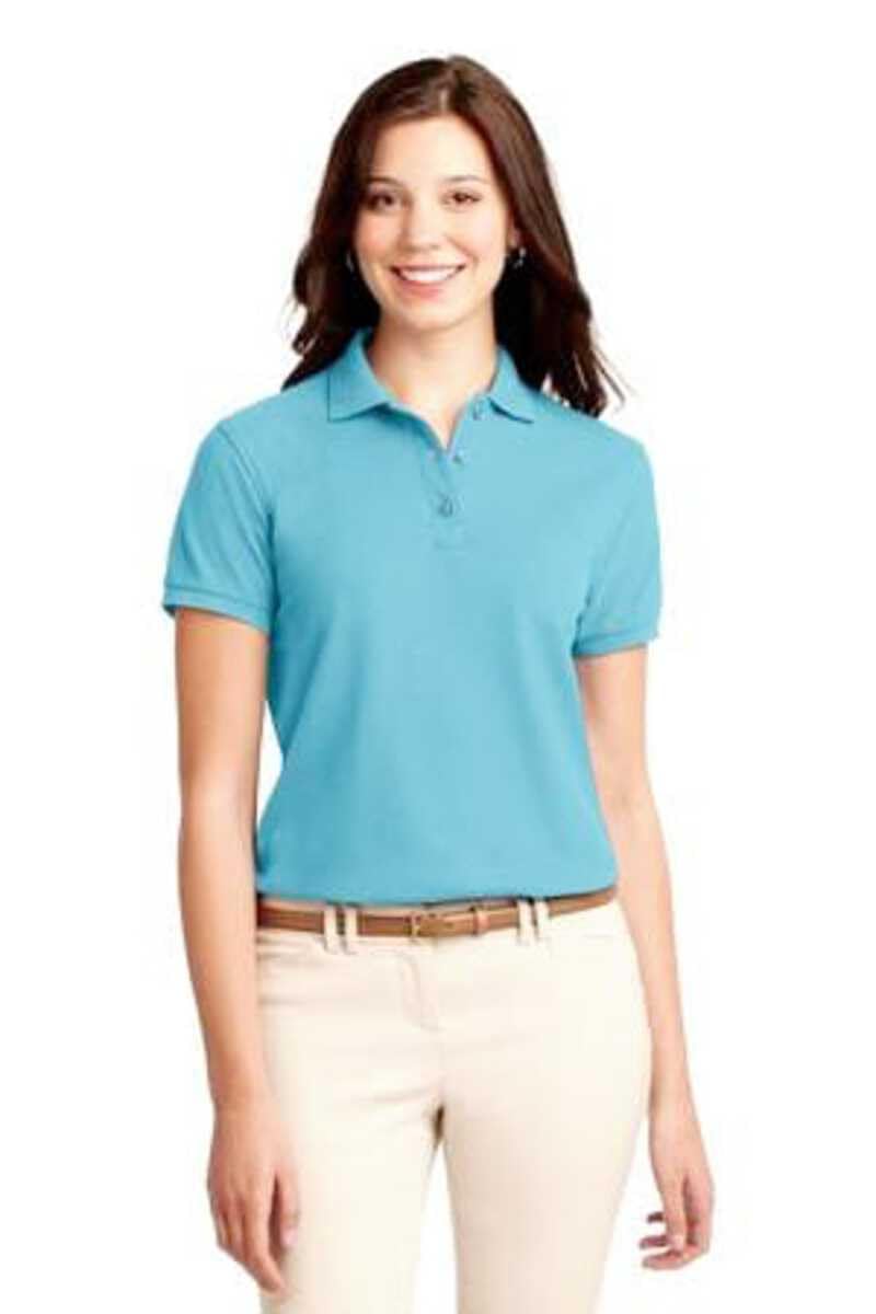 maketin Women's Polo Shirt, Cotton Pique Knit, Classic Fit, Short Sleeve, Button Placket, Solid Pattern, Casual Wear-picture-22