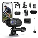 Mini Action Cam 4K, Telecamera Moto, Mini Action Body Cam, 125° Grandangolo, Impermeabile IPX7, Bodycam con Supporto Magnetico e Kit per Bici Casco, per Animali, Moto, Outdoor, Vlogging, POV