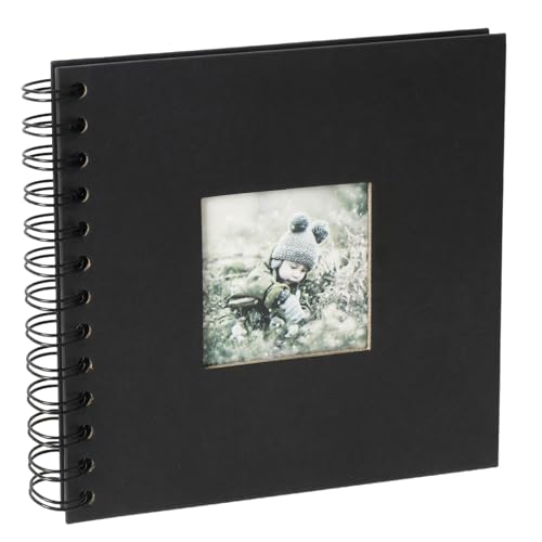 Album Fotografico in Lino, 20,5 x 20,5 cm Libro dei Ricordi, Personalizzabile con 20 Fogli/40 Pagine Bianche per Scrapbooking Fai da Te, Album Foto Quadrato per Matrimonio, Famiglia, Viaggi, Natale