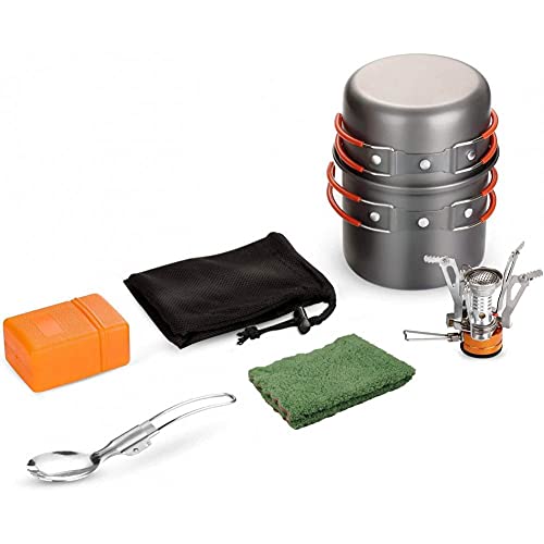 Kit mess compact avec réchaud léger pour manger chaud en bivouac