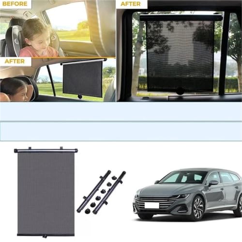 Pare soleil rétractable protection UV intérieure isolation auto pour Tiguan - 6