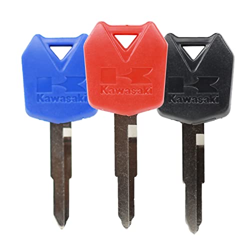 Gradora Motorcycle Blank Uncut Key Duplicate Key Replacement For Kawasaki Zx6R Zx9R Zx10R Zx12R Zx14R Ninja 650R Z1000 Z750S Vulcan 636 Versys 650 Zxr250 Zxr400 Zzr 250 400 600 1100(Pack Of 3) #TOP4