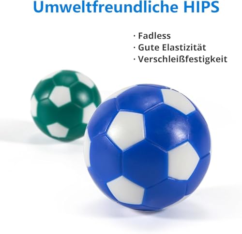Elalove 8 Stück Tischkicker Bälle Set – Hochwertige 32mm Kickerbälle aus HIPS, langlebig & farbecht für Tischfußball & Mini Football, Bunt