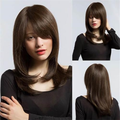 Women's Spring Fall Long Water Wave With Bangs Natural Tone