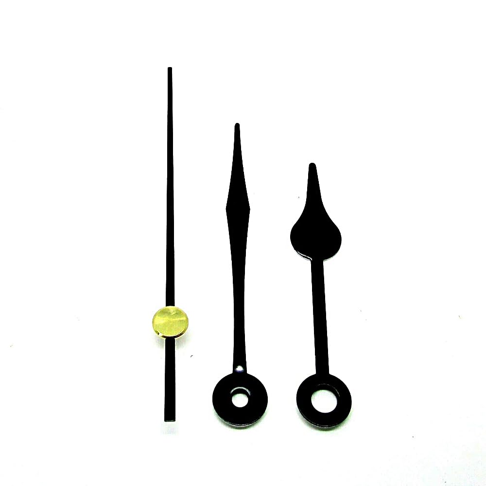 Replacement Black Metal Press Fit Clock Hands Compatible With HD 1688 Quartz Radio Controlled Mechanism Movement DIY Repair 65mm