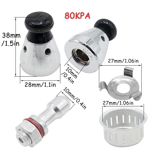 Joyangy B240115 Universal Pressure Relief Jigger Valve Set For Pressure Cookers - 2 Pack With Exhaust Rod, 80Kpa Safety Regulator thumb #2