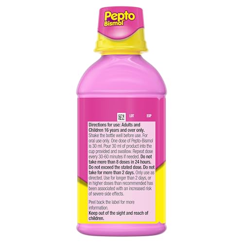 Pepto-Bismol for Nausea, Heartburn, Indigestion, Upset Stomach and Diarrhoea, 5 Symptom Relief 480ml - Image 7