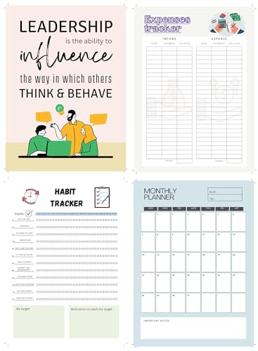 Image of KAANUKA A5 Notebook, 172 Pages, 80 GSM, Ruled, Themed Journals, Notebook For Home, Office, Personal Diary With Trackers, Best For Gifting