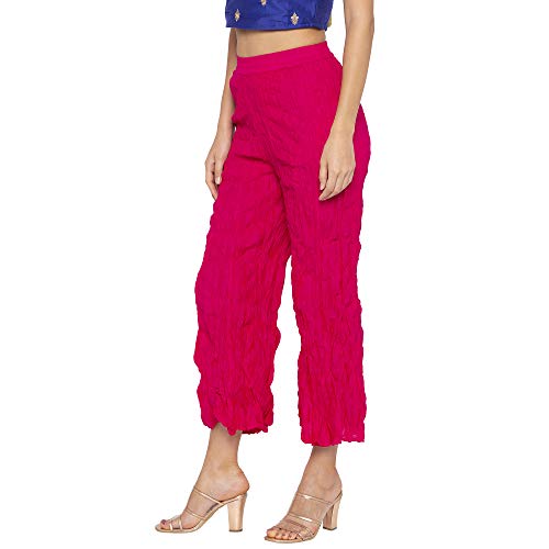 Image of Globus Women Casual Loose Fit Cropped Parallel Trousers