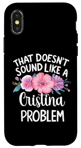 Cristina Personalized Cute Flower Girls Cristina Name スマホケース iPhone X/XS 用