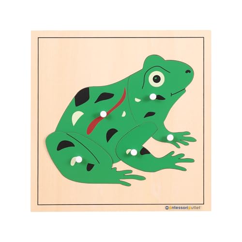Image of Montessori Outlet Frog Puzzle for 3-6 Years Montessori Education at School and Home