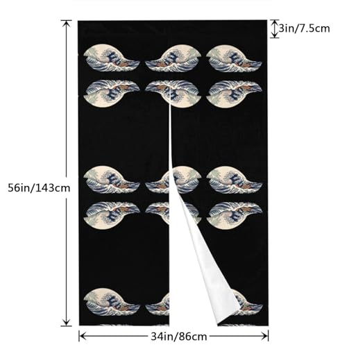 GGNKDL Wave Pattern Curtain 34x56 inchs - Quality Fabric Door Curtain for Home and Office Use - Image 3