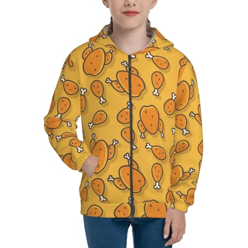 Colorful Duck Kid Hoodies Boys Zip Up Sweatshirts Girls Pullover with Pocket3