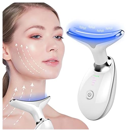 Facial and Neck Massage Kit, Neck Face Tightening Device, 3 Massage Modes Lifts and Tightens Sagging Skin for a Radiant Appearance (White)